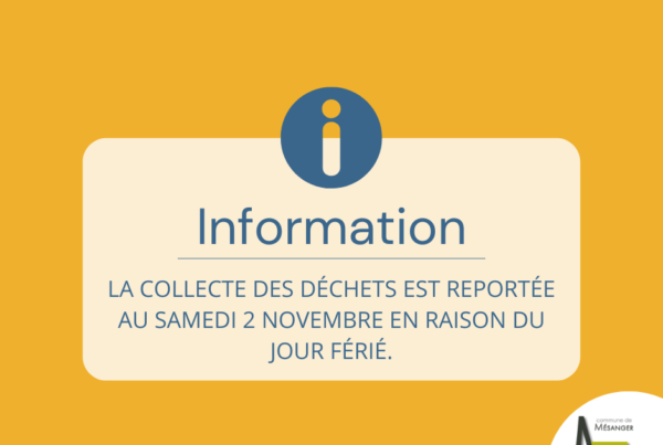 Report de la collecte des déchets, Mairie de Mésanger