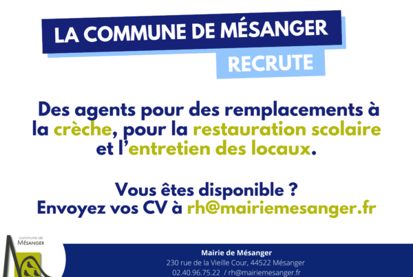 Recrutements pour des remplacements, Mairie de Mésanger