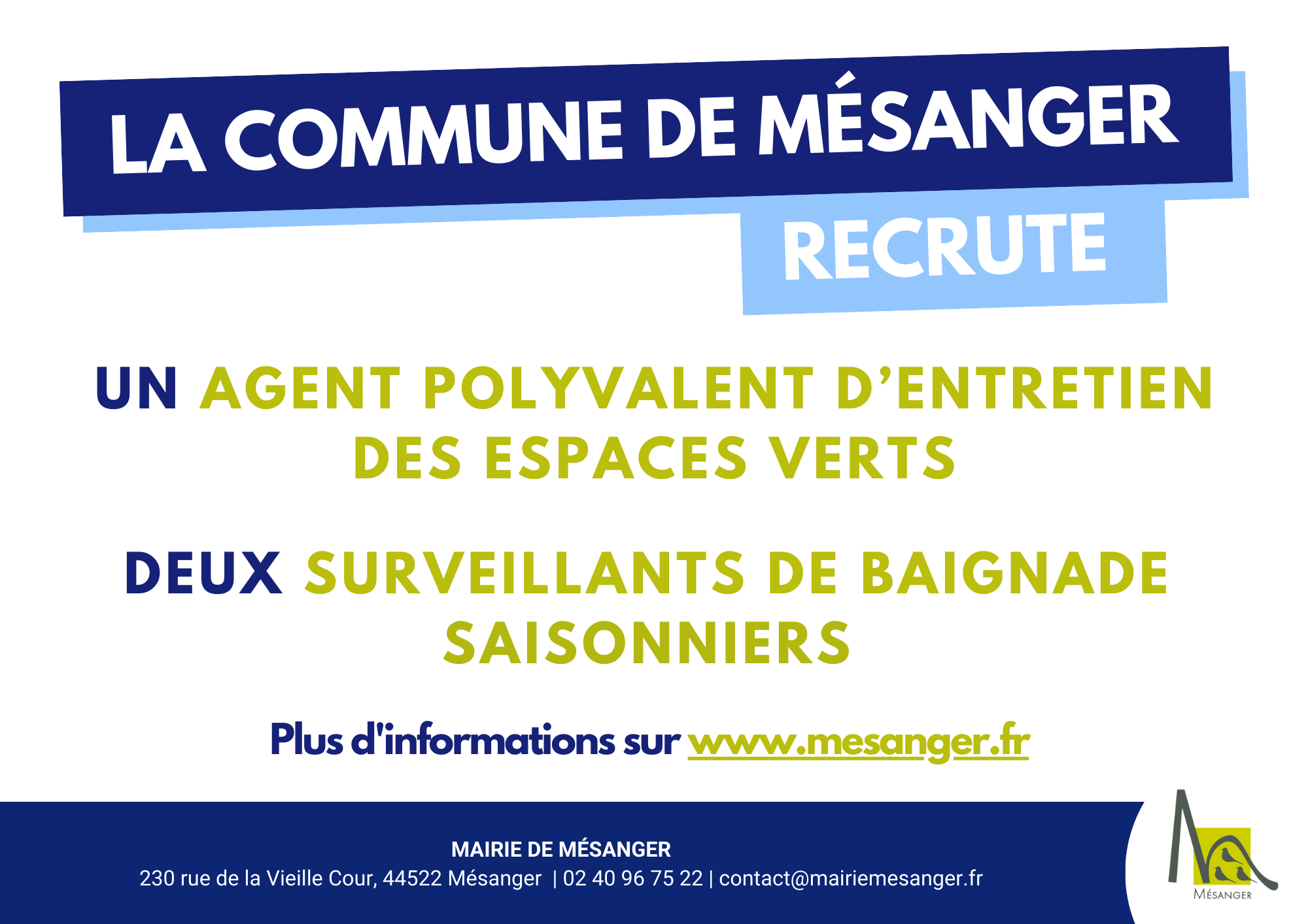 La Commune de Mésanger recrute !